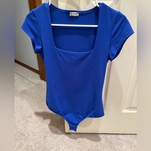 Free people royal blue body suit sz M